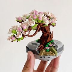 LZ1661 LOZ Eternal Flowers Serisi - Pembe Sakura Kiraz Ağacı 426 Parça Yapım Seti