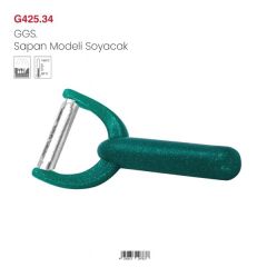 Alman GGS Solingen Sapan Model Soyacak Sebze Meyve Soyacağı G245 G425.31 (Simli Yeşil)