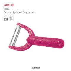 Alman GGS Solingen Sapan Model Soyacak Sebze Meyve Soyacağı G245 G425.32 (Simli Kırmızı))