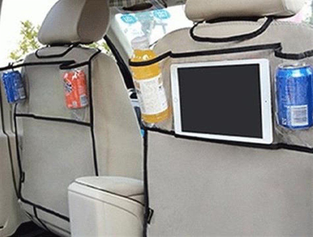 BUFFER® Oto Koltuk Arkası Cepli Şeffaf Telefon Tablet ve İçecek Organizeri