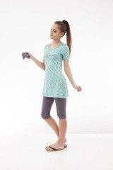 Emayo Yarı Tesettür Mayo Hüma 1015 Gri (Kısa Kollu) 3XL