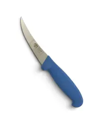 Mavi Saplı Tavuk Açma Bıçağı 13 cm Eğri Kasap Et Sıyırma Bıçağı