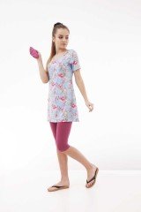 Emayo Yarı Tesettür Mayo Hüma 1015 Gül Kurusu (Kısa Kollu) 3XL