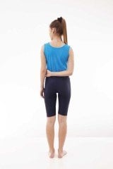 Emayo Yüzücü Mayosu Yarım Tesettür Mayo Vera 1018 Lacivert (Kolsuz) Small