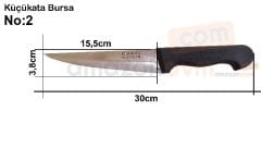 Küçükata Bursa No 2 Kemiksiz Bıçak Kemik Sıyırma Bıçağı No:2 (Çelik Boy 15,50 cm)