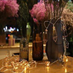 BUFFER® Özel Gün Dekorasyon Kandil Şeklinde Metal Şerit Led Aydınlatma