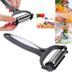 BUFFER® 3 Başlıklı Paslanmaz Çelik Kabuk Soyacağı Jülyen Doğrayıcı Bıçak