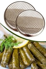 Abant Paslanmaz Çelik Dolma Altlığı Delikli Tepsi 20 cm