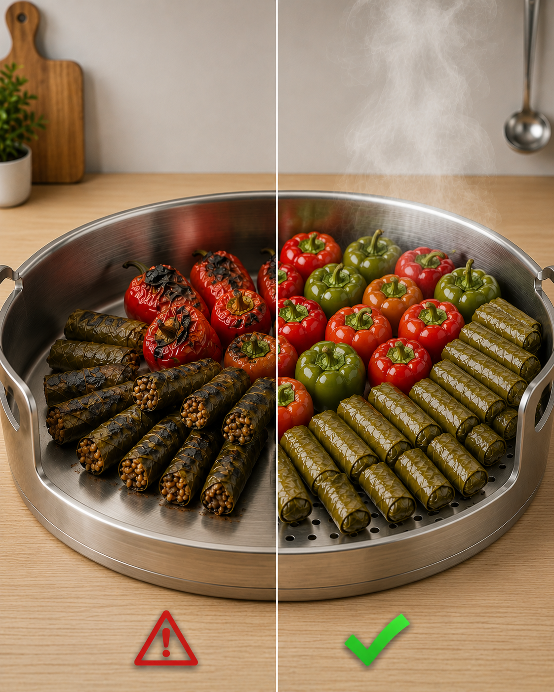 Dolma Altı Paslanmaz Çelik 22 cm Abant Serisi