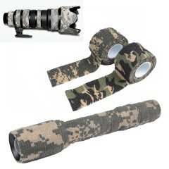 BUFFER® Askeri Avcılık Kampçılık Kamuflaj Desenli Tüfek Dürbün Kaplama Sargı Bandı
