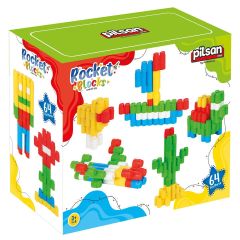 03 604 Rocket Bloklar 64 Parça -Pilsan Oyuncak
