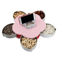 BUFFER® Telefon Standlı Çok Amaçlı Dönebilen Papatya Çerezlik & Saklama Kutusu Organizer