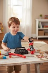 Oyuncak İtfaiye Seti Maske Yangın Tüpü yada Baltalı Yangın Seti (1 Paket Gönderilir)