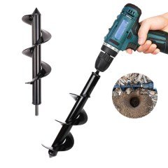 BUFFER® Matkap Ucu Burgu Aparatı Bahçe Toprak Delici Gübre Tohum Karıştırıcı Bitki Fide Çiçek Fidan Ekimi