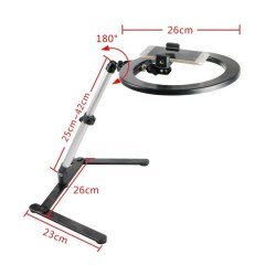 BUFFER® 10inç 26cm Youtube Instagram Tiktok Selfie  Stüdyo Video Fotoğraf Ring Light Led Halka Işıklı Tripod