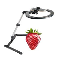 BUFFER® 10inç 26cm Youtube Instagram Tiktok Selfie  Stüdyo Video Fotoğraf Ring Light Led Halka Işıklı Tripod