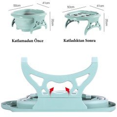 BUFFER® Katlanabilir Portatif 4 Masaj Toplu Yorgun Ayak Banyosu Küveti