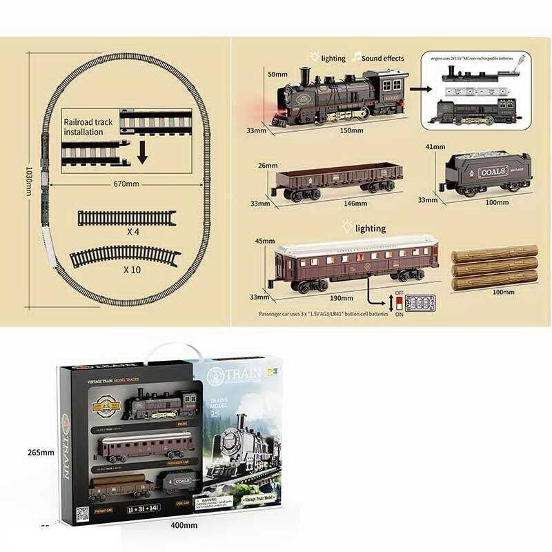 621B RETRO VAGONLARI IŞIKLI LÜX TREN