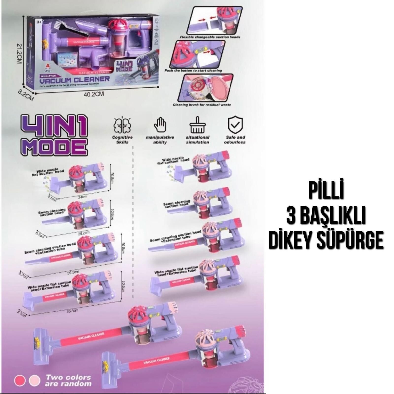 096-17A PİLLİ PEMBE SÜPÜRGE-PSF