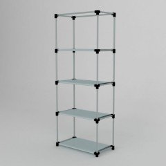 Portatif Plastik Borulu Çok Amaçlı 4 Raflı Bez Dolap