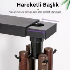 BUFFER® Multi Çok Amaçlı Kolay Temizlenen  Mutfak Banyo Takı Duvar Askılık Aparatı