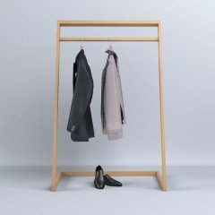 Berrado Dekoratif Ceviz Eskitme Askılık Masif Portmanto