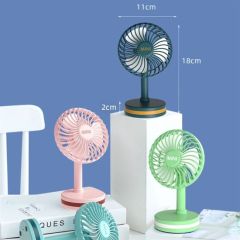 BUFFER® Masaüstü 60 Derece Dönebilen USB Şarjlı 3 Kademeli Doğal Rüzgar Etkili Ledli Fan